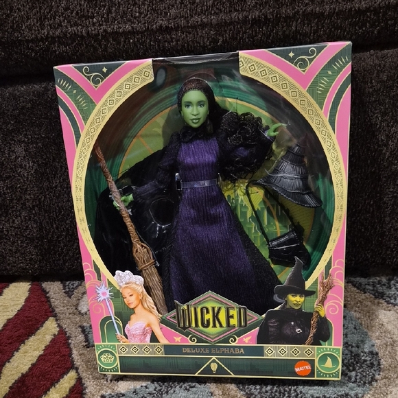 Mattel Wicked Elphaba Thropp Deluxe Doll in Purple Outfit New